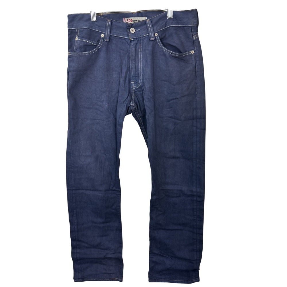 Levi's Indigo Denim 506 Standard 32x32‎ Blue Straight Americana Workwear Retro